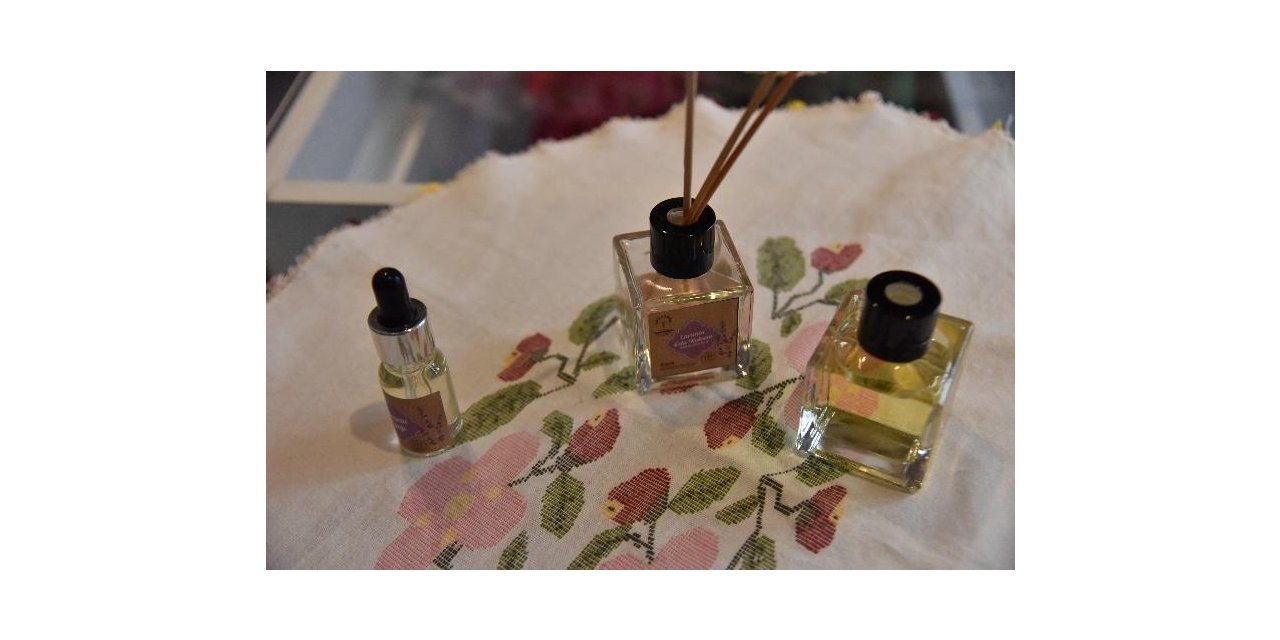 Hasat edilen lavantalardan sabun, kolonya, lavanta yağı ve tonik üretildi