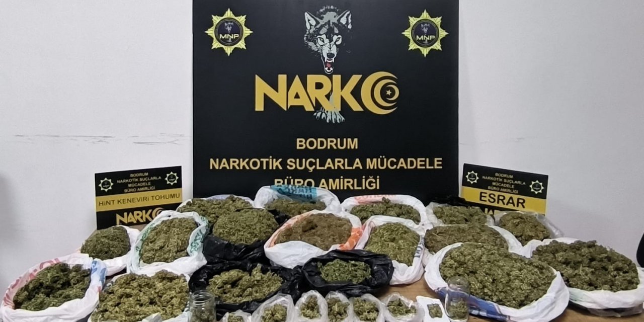 Bodrum’da 3 kilo esrar ele geçirildi