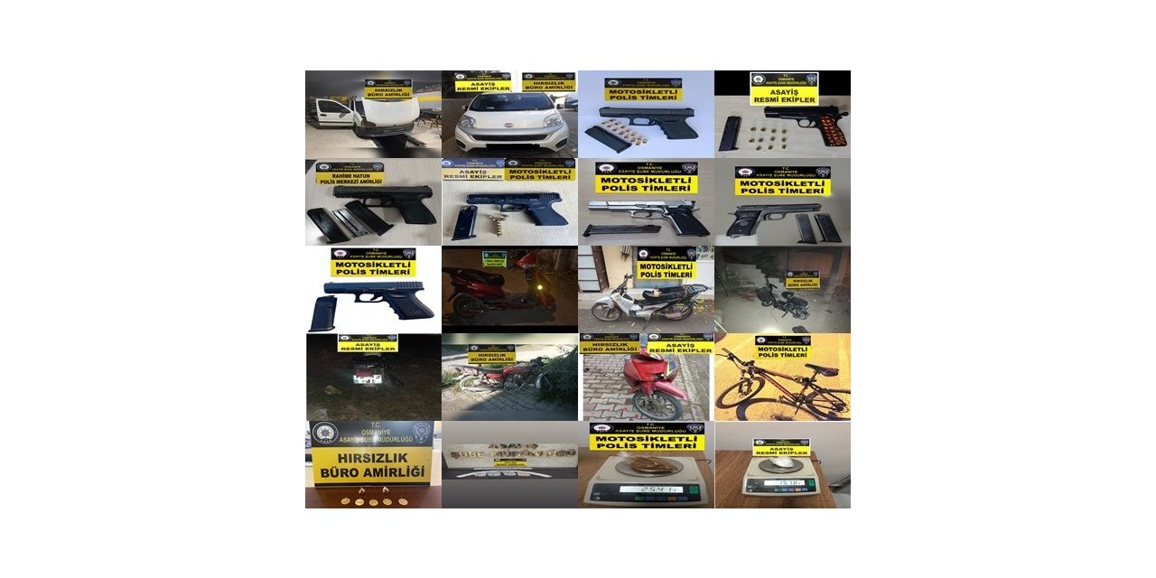 Osmaniye’de çeşitli suçlardan yakalanan 14 şüpheli tutuklandı