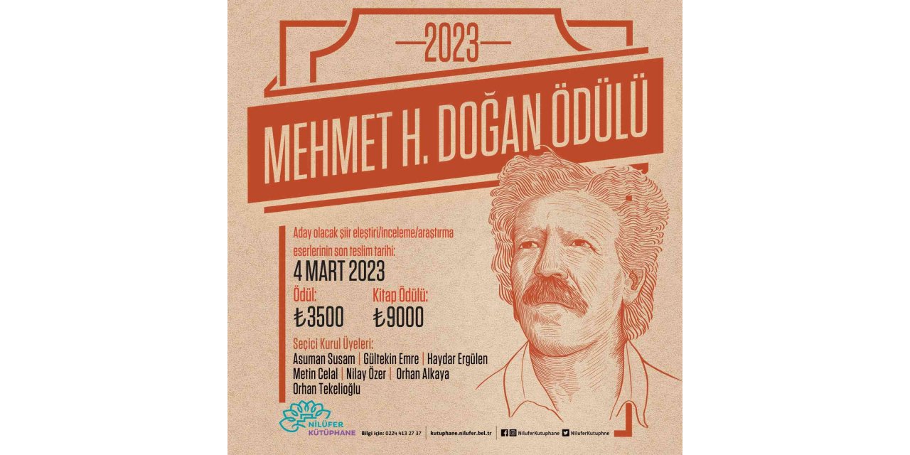 Mehmet H. Doğan Ödülü’ne başvurular başladı