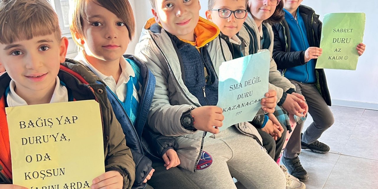 Minik öğrencilerin elde ettiği gelir Duru bebeğin kampanyasına aktarıldı