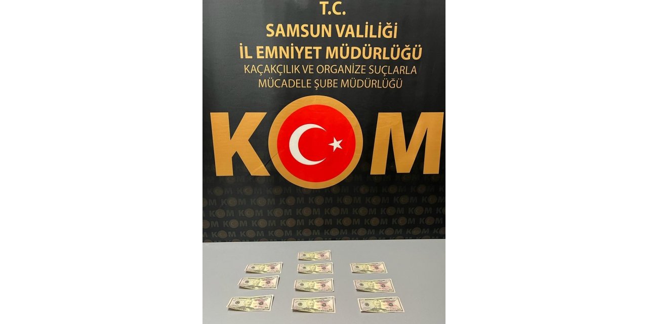 Samsun’da 10 adet 50’lik sahte dolarla yakalanan şahsa gözaltı