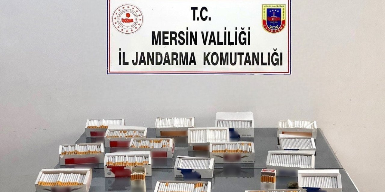 Mersin’de kaçak sigara ve makaron operasyonu