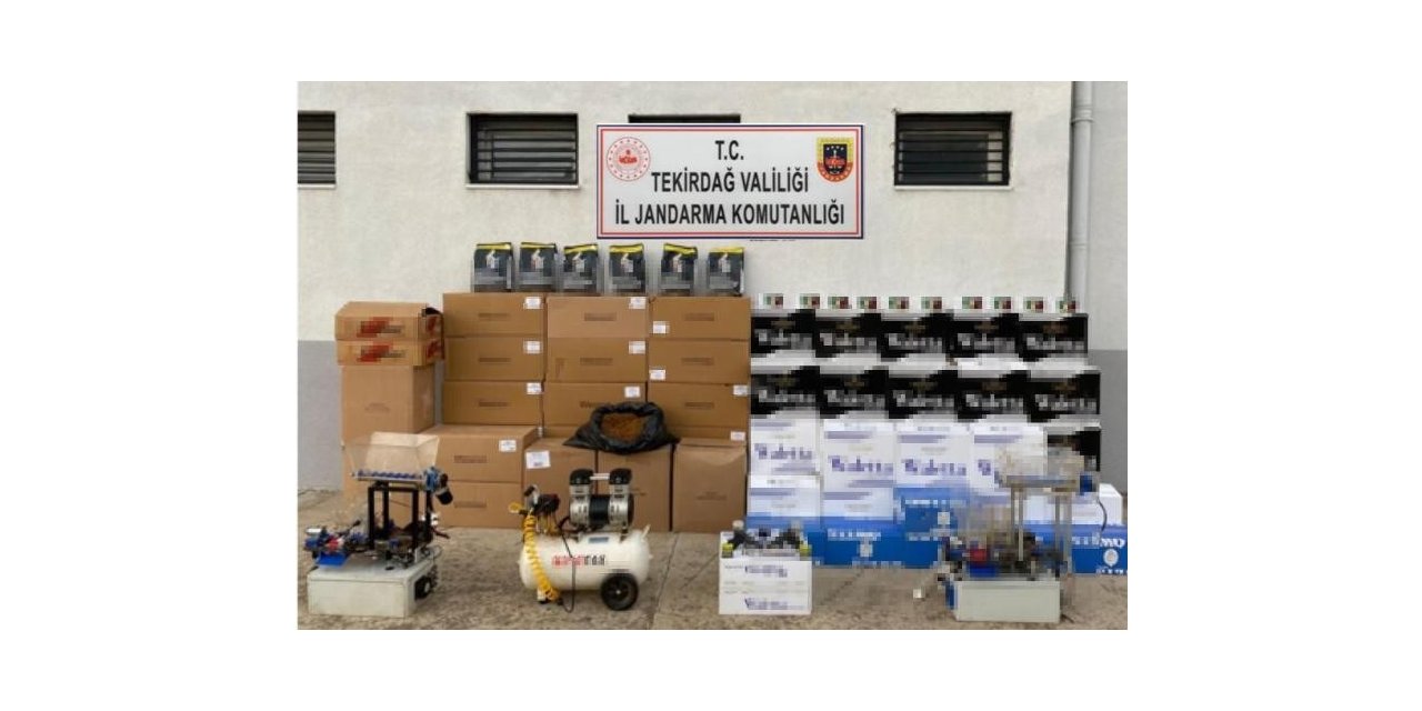 Tütün ve makarona dev operasyon: 1 milyon adet makaron ele geçirildi