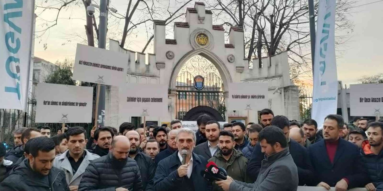 TÜGVA Gençlik Kollarından İsveç Konsolosluğu önünde eylem