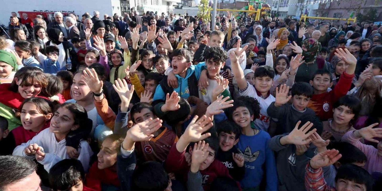 Çocukların park sevinci