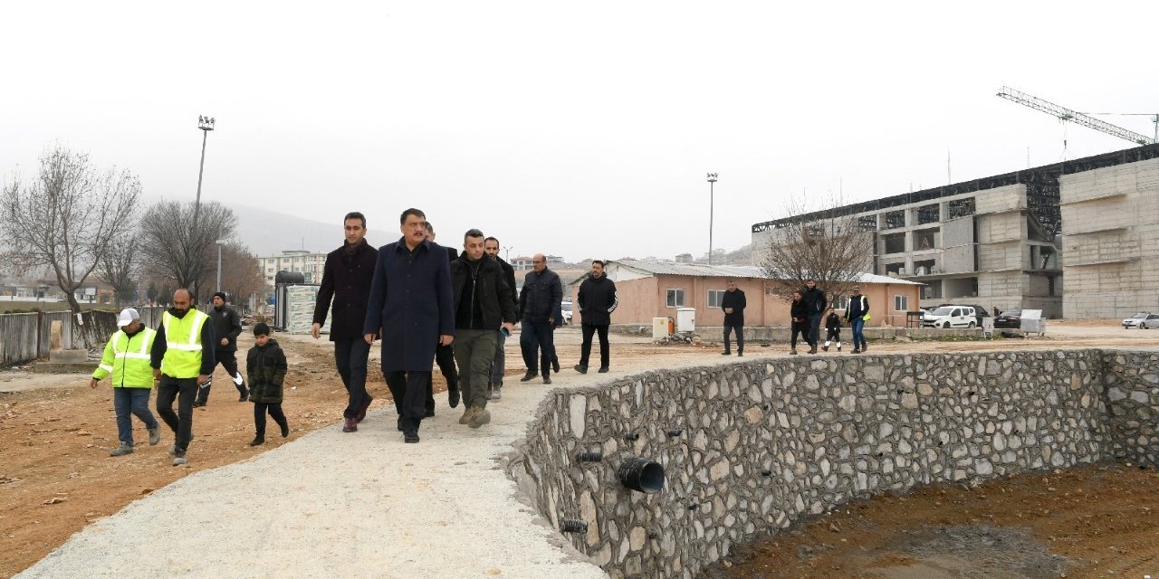 Başkan Gürkan, Orduzu bölgesinde yapılan çalışmaları yerinde inceledi