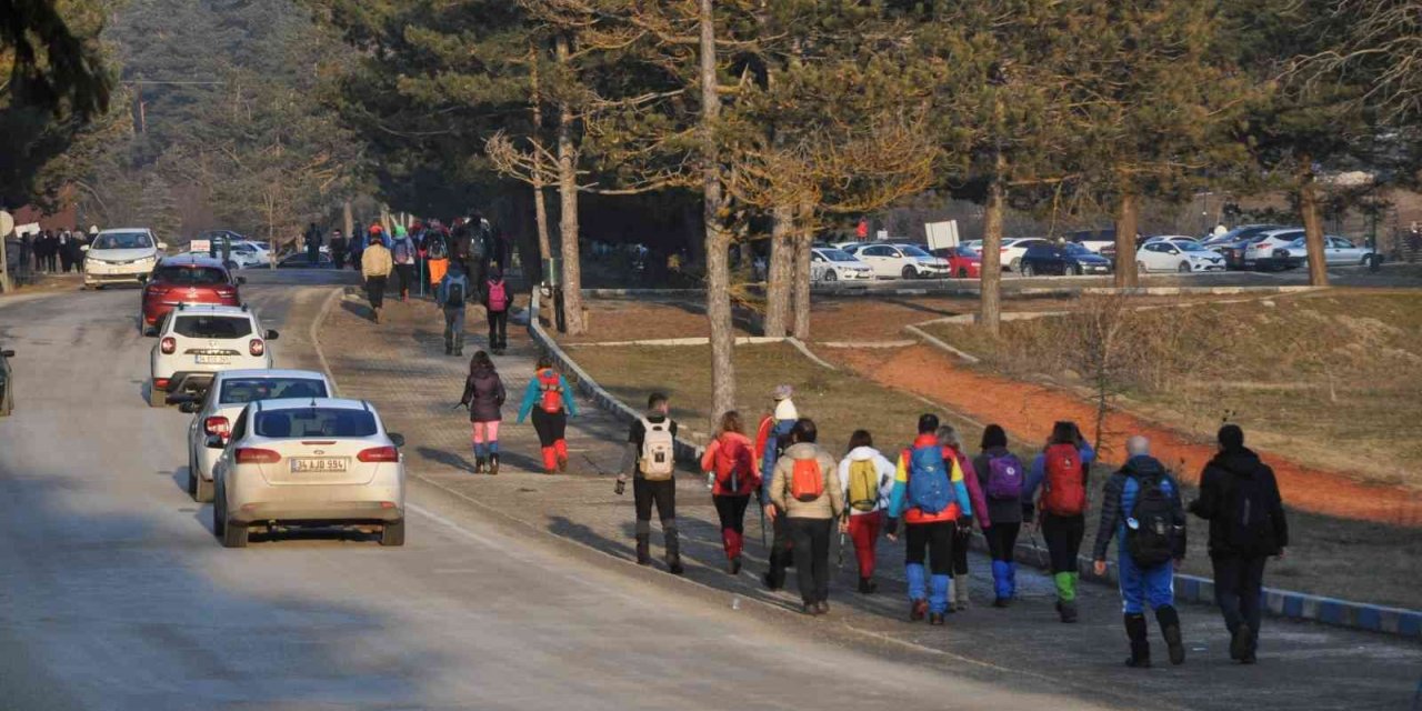 Abant Tabiat Parkı’nda yarıyıl tatili yoğunluğu