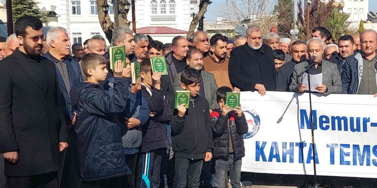 Kur’an-ı Kerim’in yakılmasına Kahta’dan tepki