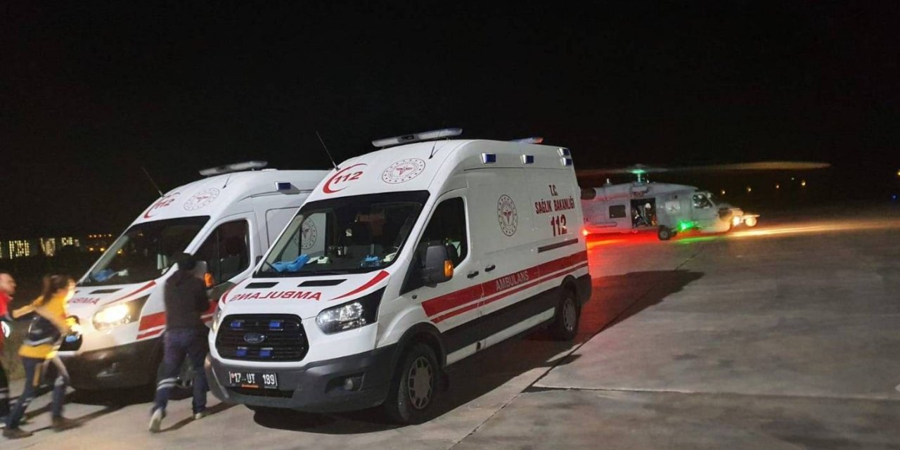 Gökçeada’da 2 hasta askeri helikopterle tahliye edildi