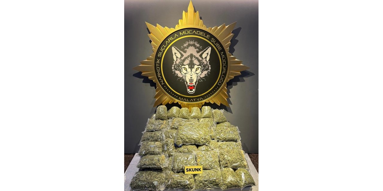 Malatya’da 40 kilo skunk ele geçirildi