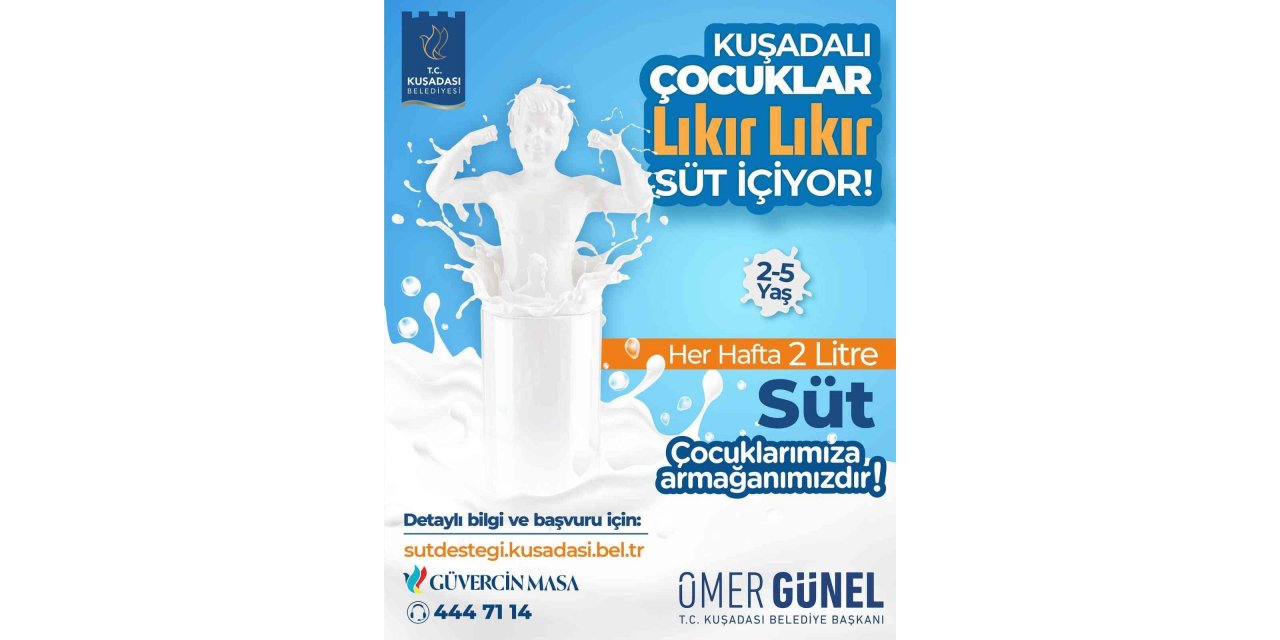 Kuşadası Belediyesi’nden çocuklara süt desteği
