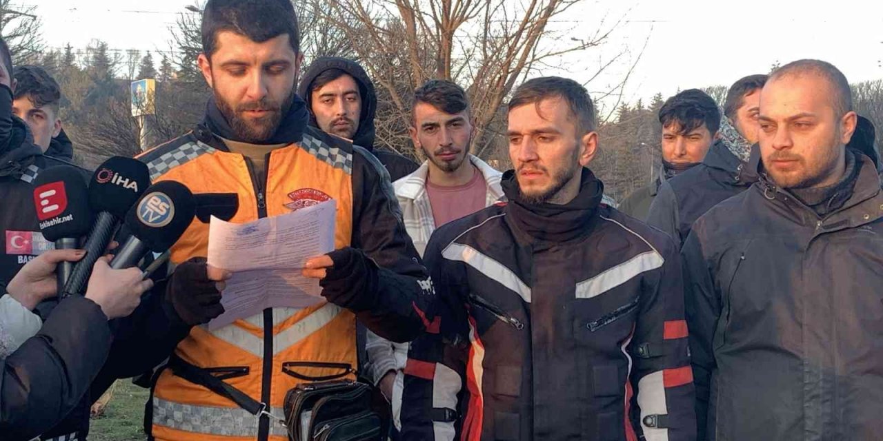 Saldırıya uğrayan kuryelerden basın açıklaması