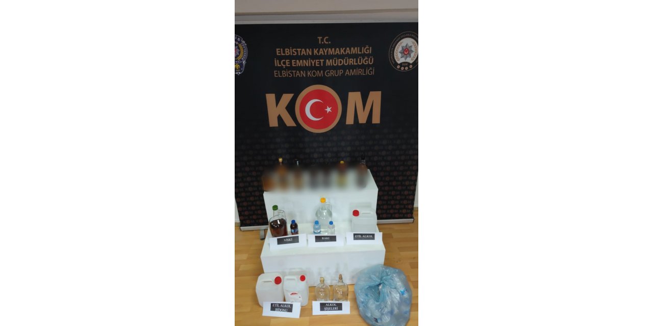 Kaçak içki yapılan eve operasyon