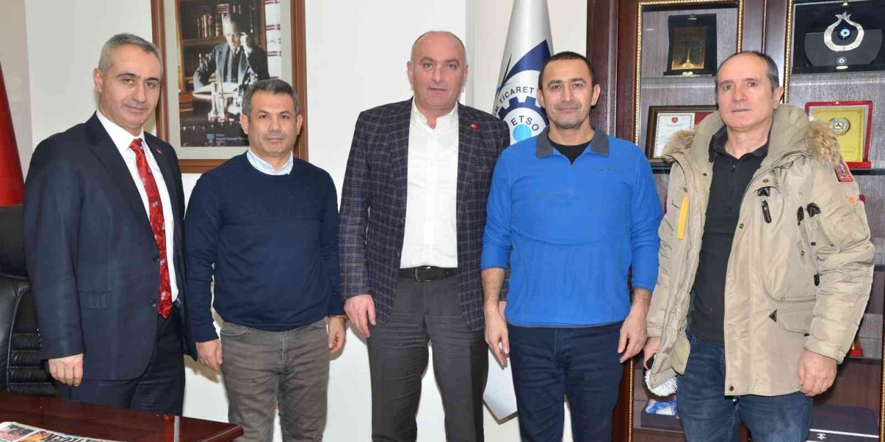 2023 ISF kış oyunları heyetinden ETSO’ya ziyaret