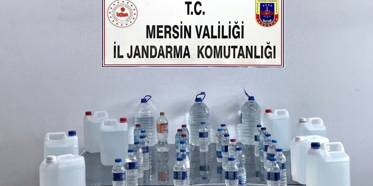 Mersin’de 80 litre sahte içki ele geçirildi