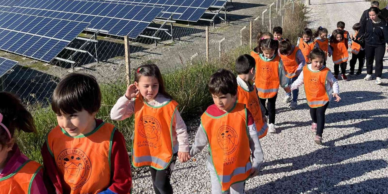 Minikler Güneş Enerji Tesisi’ni gezdi