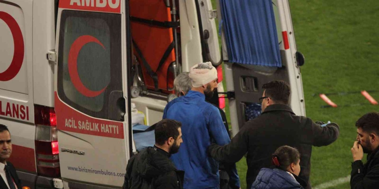 Göztepe-Bandırmaspor maçında oyuncu hastanelik oldu