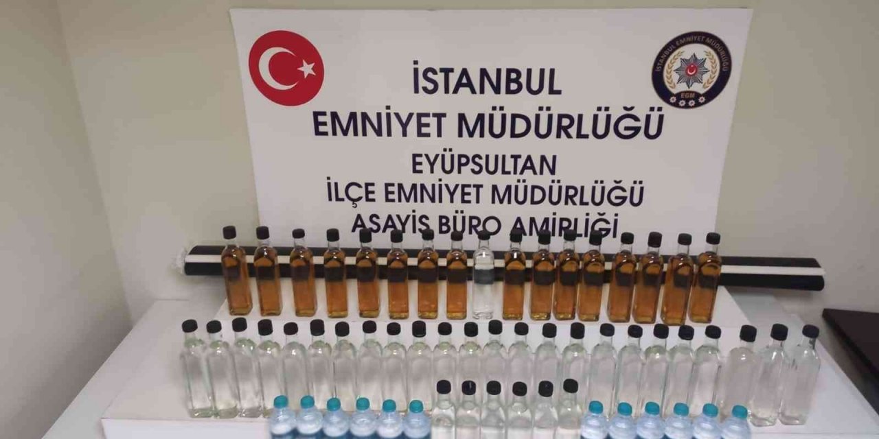 Eyüpsultan’da sahte alkol satışı yapan 1 kişi yakalandı