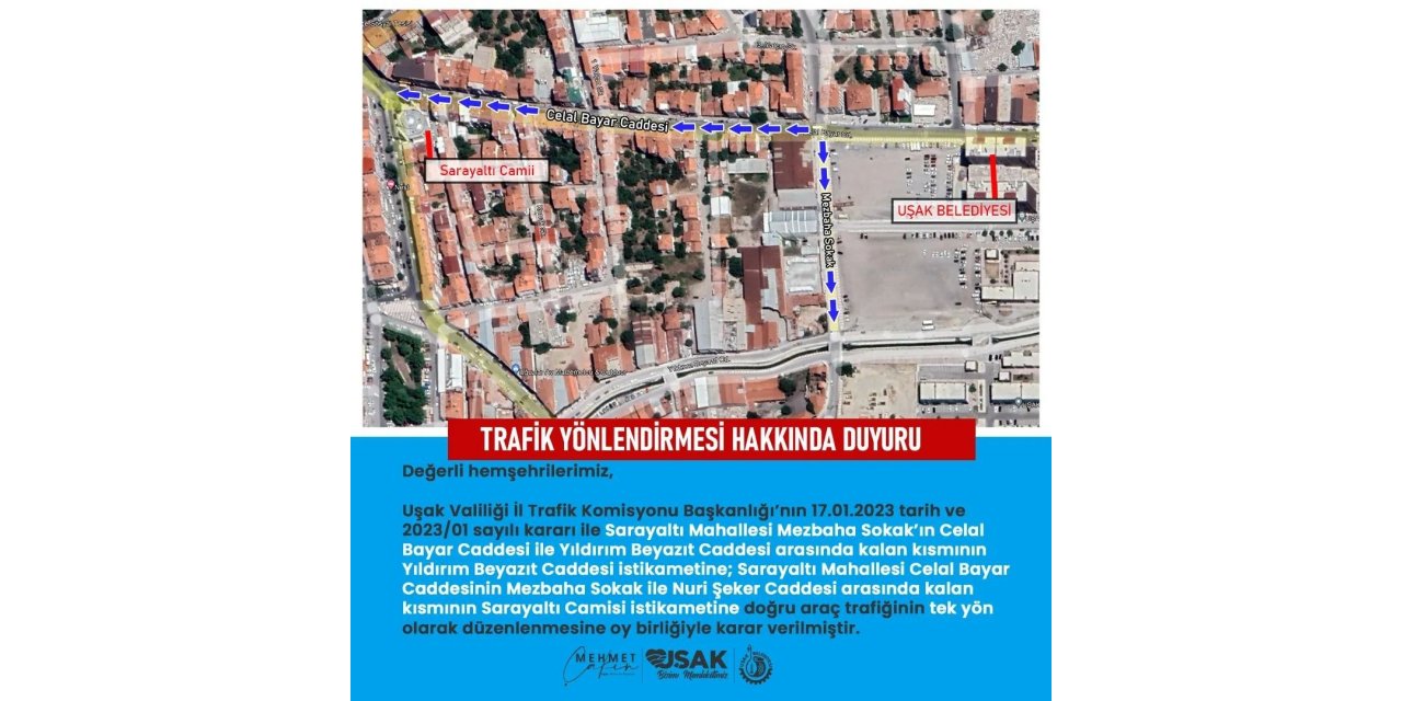 Kentsel dönüşüm alanında yeni trafik düzenlenmesi yapıldı