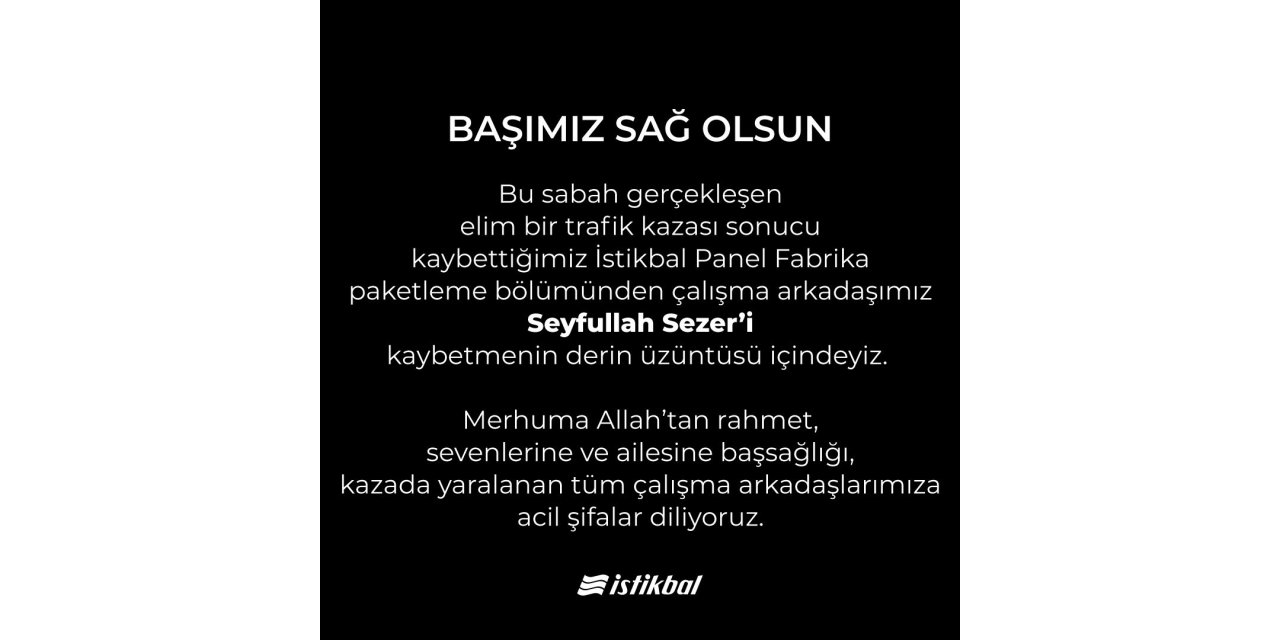 Ertekin’den hayatını kaybeden işçi için başsağlığı