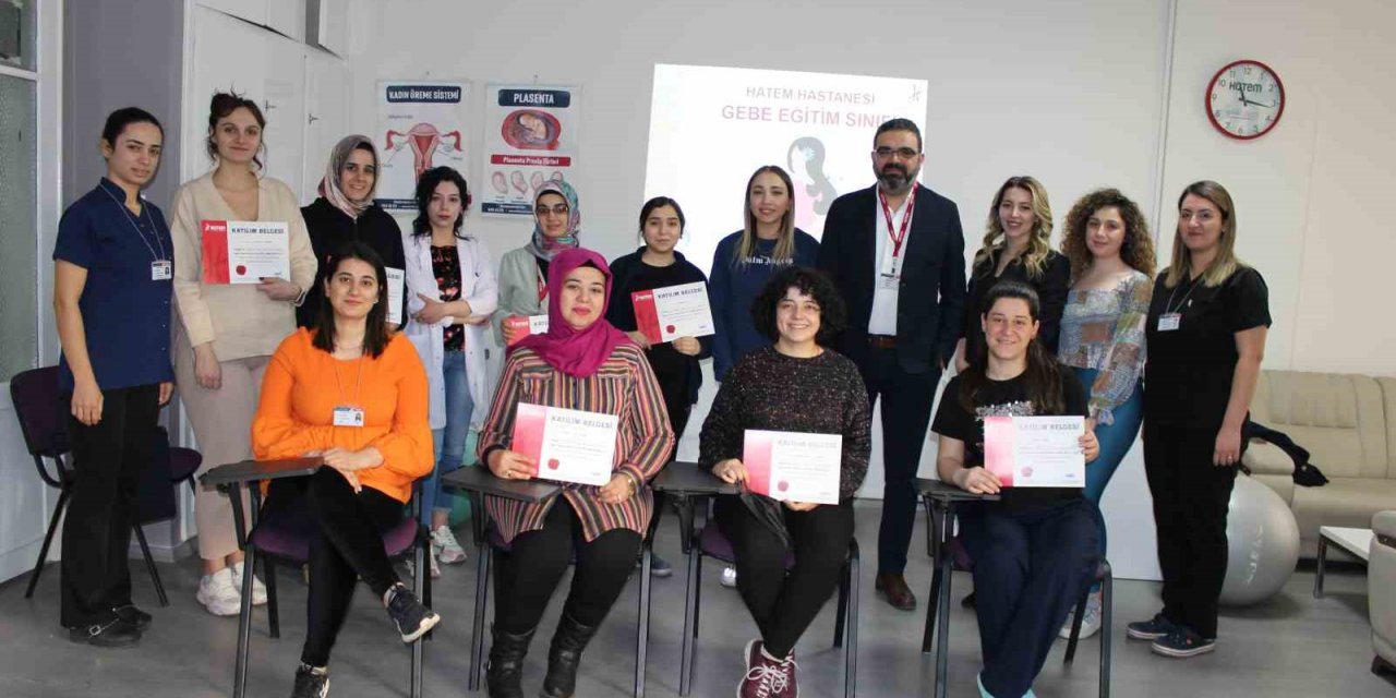 Gebe okulu projesi ile anne adaylarına eğitim verildi