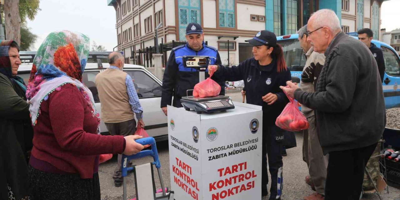 Toroslar zabıtasından hassas terazi denetimi