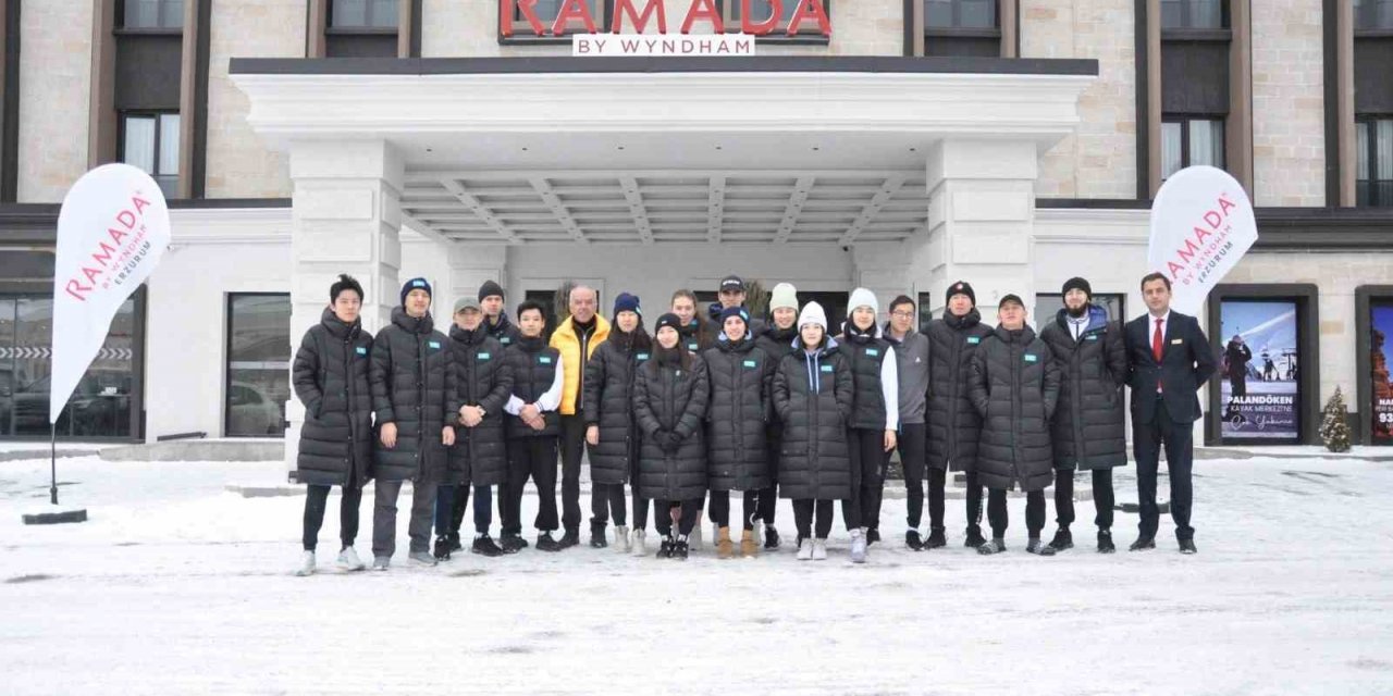 Kazakistan Short Track Milli Takımı, dünya kupasına Erzurum’da hazırlanıyor