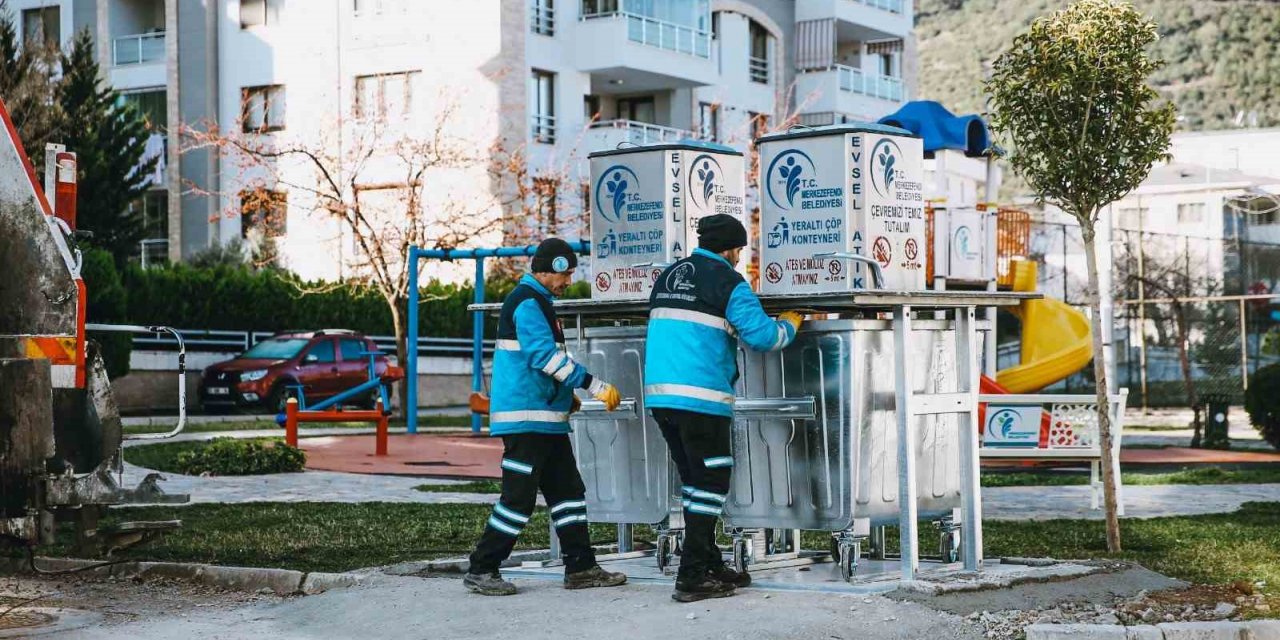 Merkezefendi’de yer altı çöp konteyneri 80 farklı noktaya yerleştirildi