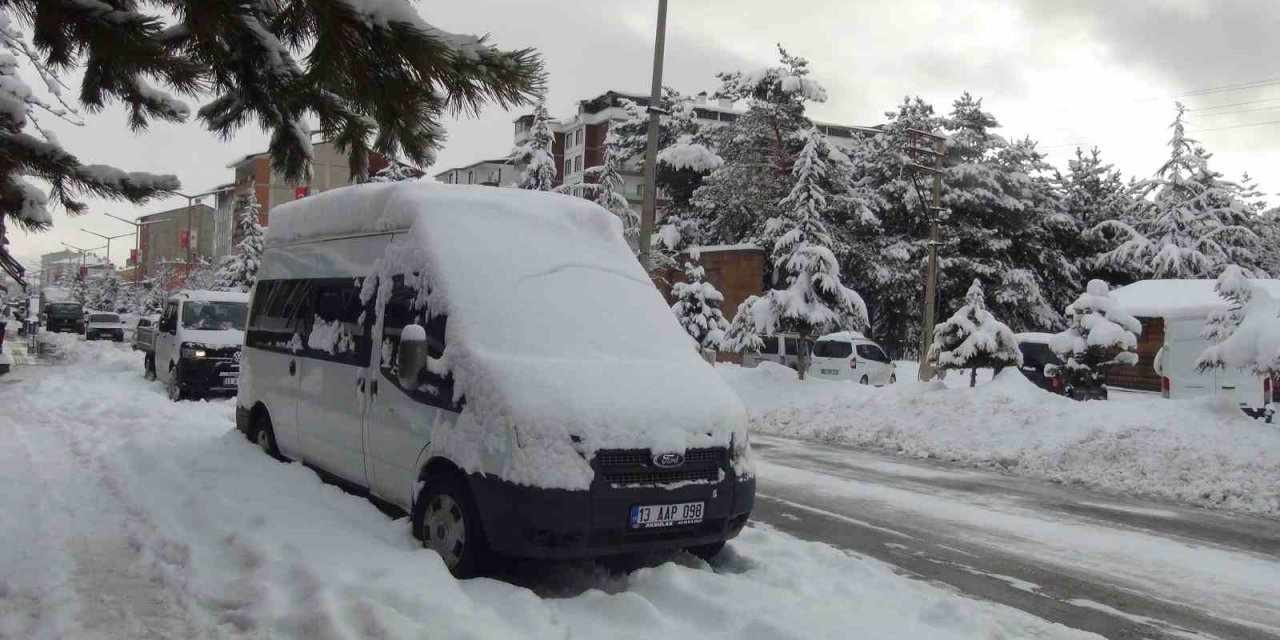 Ahlat’ta yoğun kar yağışı etkisini sürdürüyor