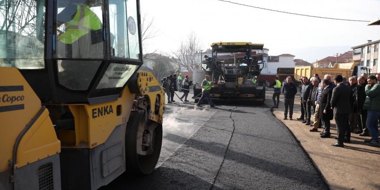 Mücavir alanların asfaltlanması sürüyor