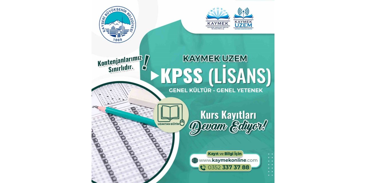 KAYMEK UZEM’im Kurs Kayıtları Devam Ediyor