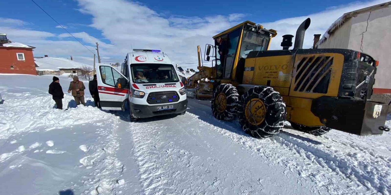 Hamile kadın hastaneye böyle ulaştırıldı