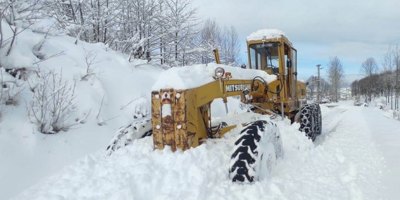 Ordu’da karla kapanan 197 mahalle yolu ulaşıma açıldı