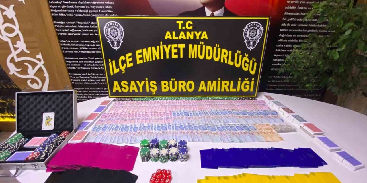 Alanya’da kooperatif görünümlü adrese kumar operasyonu