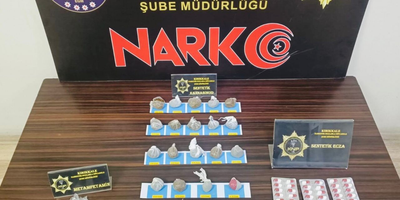 Kırıkkale’de uyuşturucu madde ile yakalanan 3 şüpheli tutuklandı