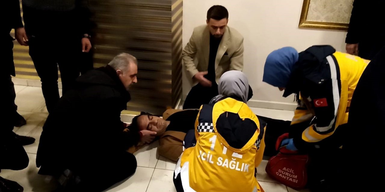 Muhtar, oy kullanırken beyin kanaması geçirdi