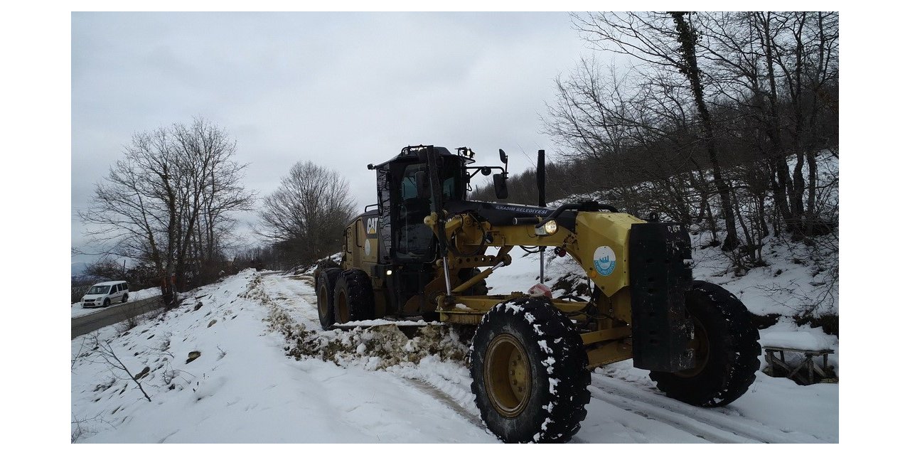 İlkadım’da kırsalda karla mücadele