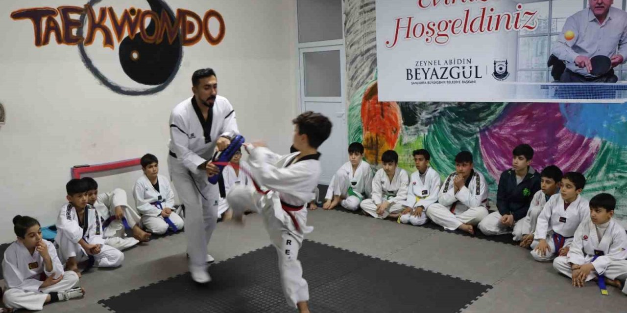 Öğrenciler ara tatilde spor yapma imkanı buldu