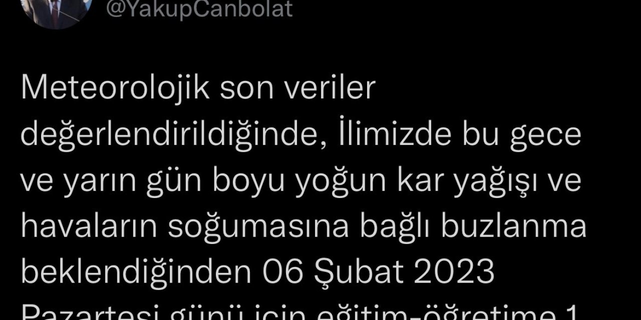 Bursa’da okullar tatil edildi