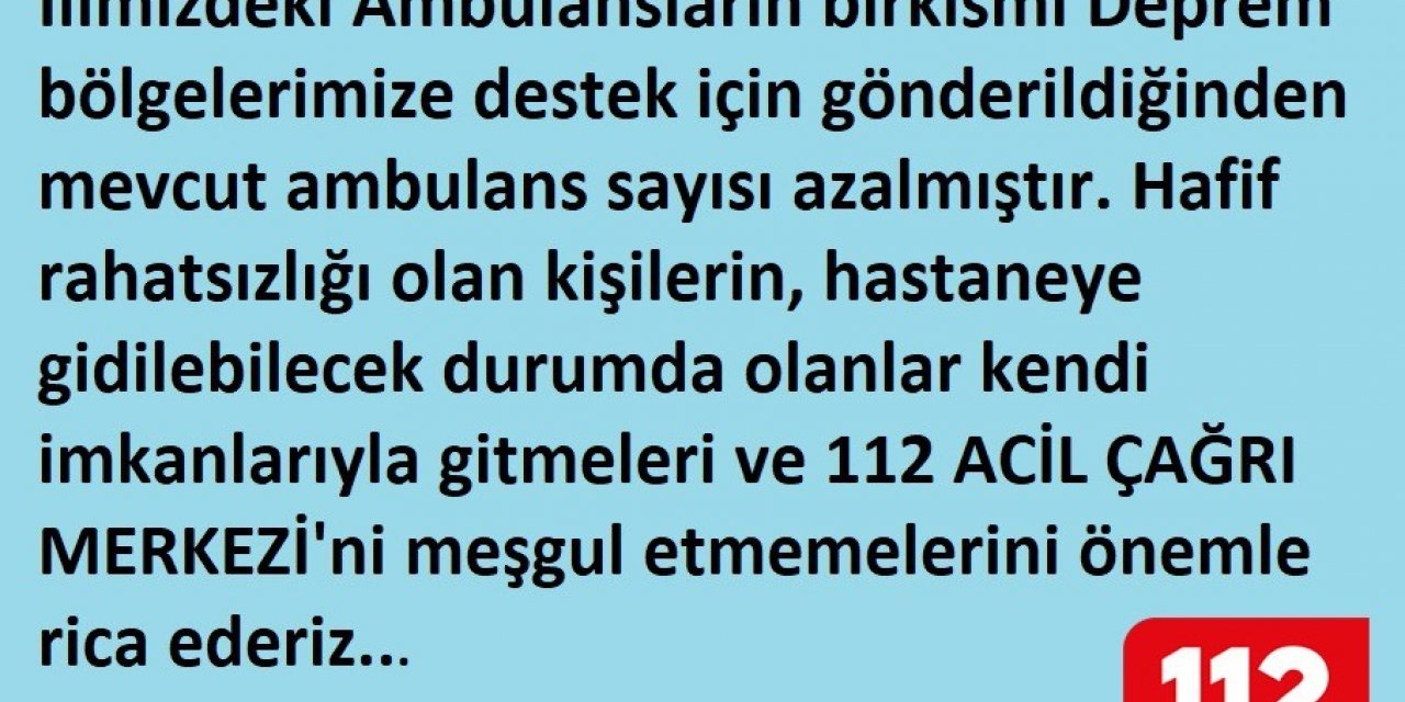 Çorum’dan bölgeye sağlık ekipleri sevk edildi