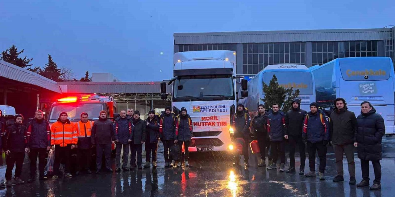 Zeytinburnu yardım için deprem bölgesinde