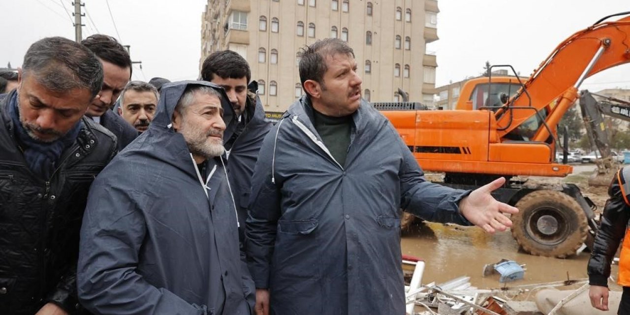 Bakan Nebati, depremin vurduğu Şanlıurfa’da incelemelerde bulundu
