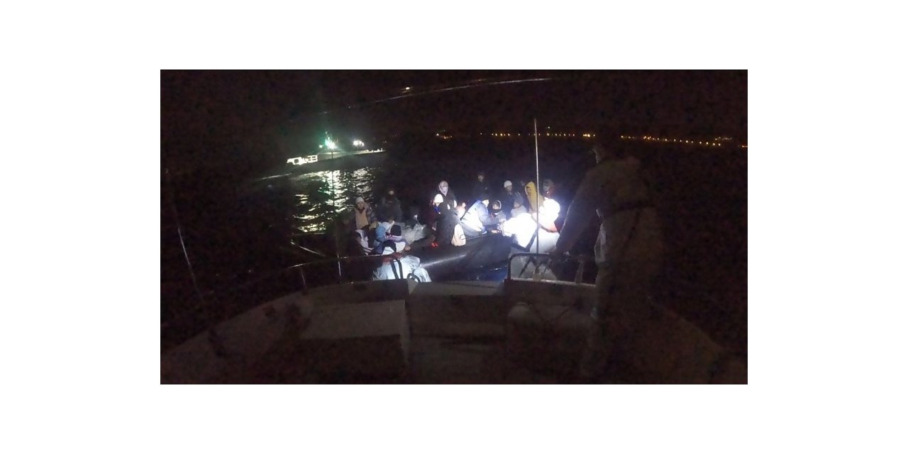 Ayvacık açıklarında 41 kaçak göçmen yakalandı