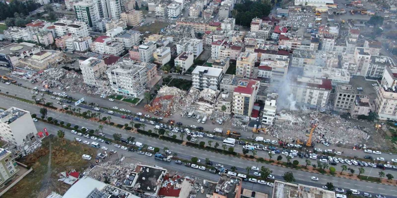 Deprem bölgesi İskenderun havadan görüntülendi