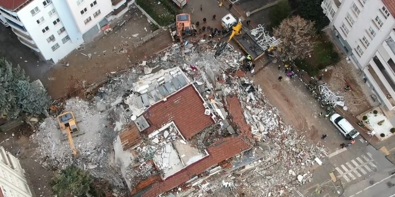 Gaziantep’te yıkılan binalar havadan görüntülendi