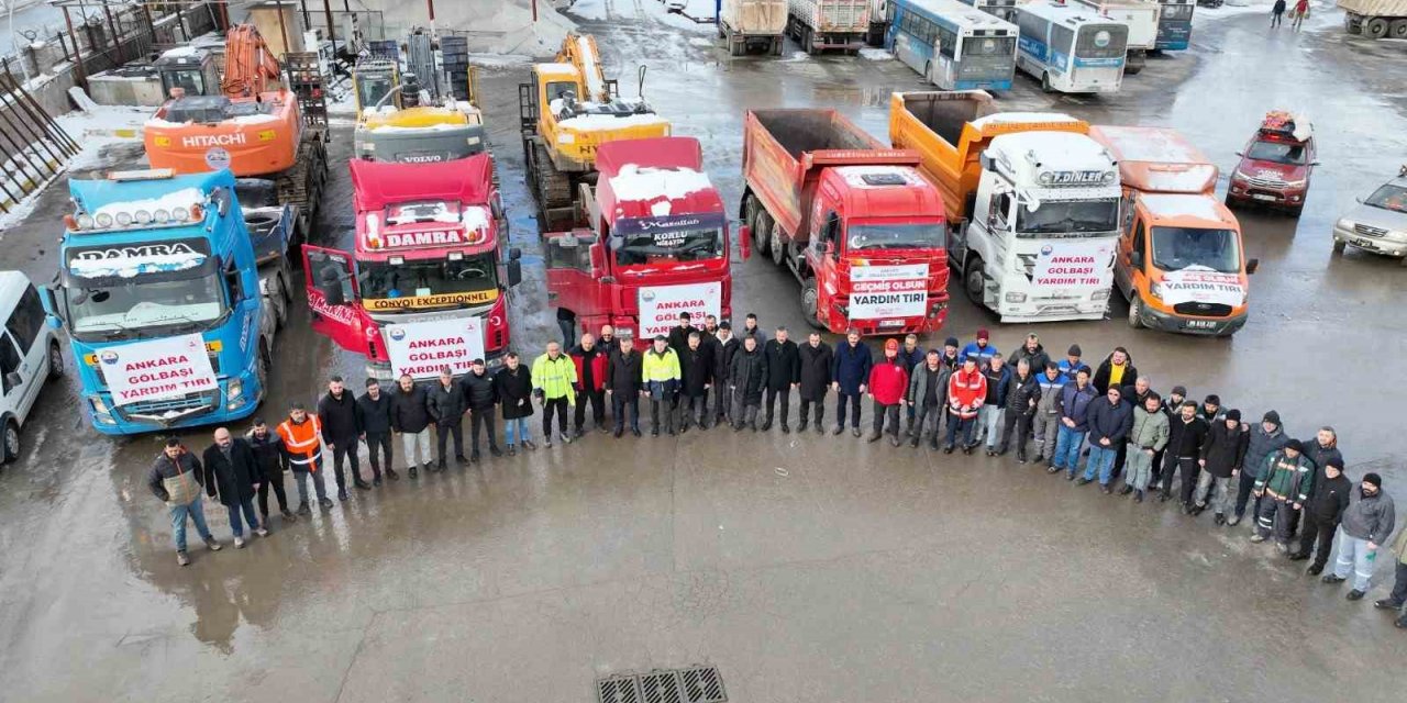 Gölbaşı Belediyesinden deprem bölgesine yardım