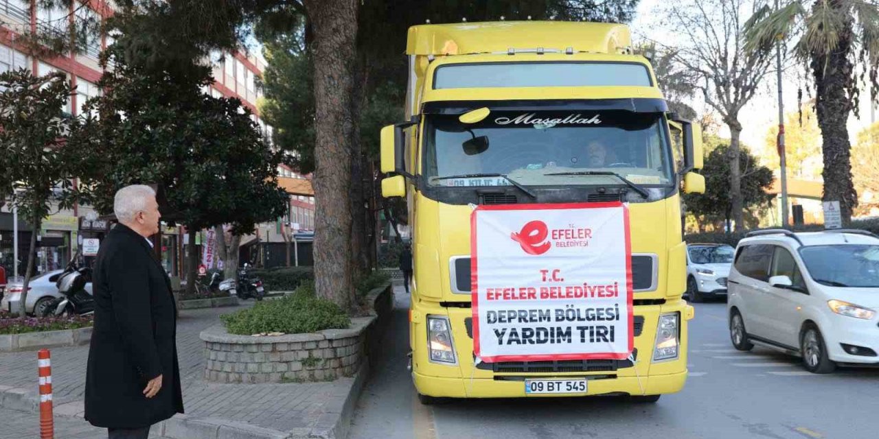 Efeler Belediyesi’nin yardım tırı depremzedeler için yola çıktı