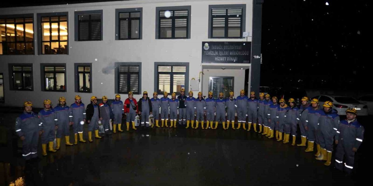 İnegöl Belediyesi personeli deprem bölgesine sevk edildi