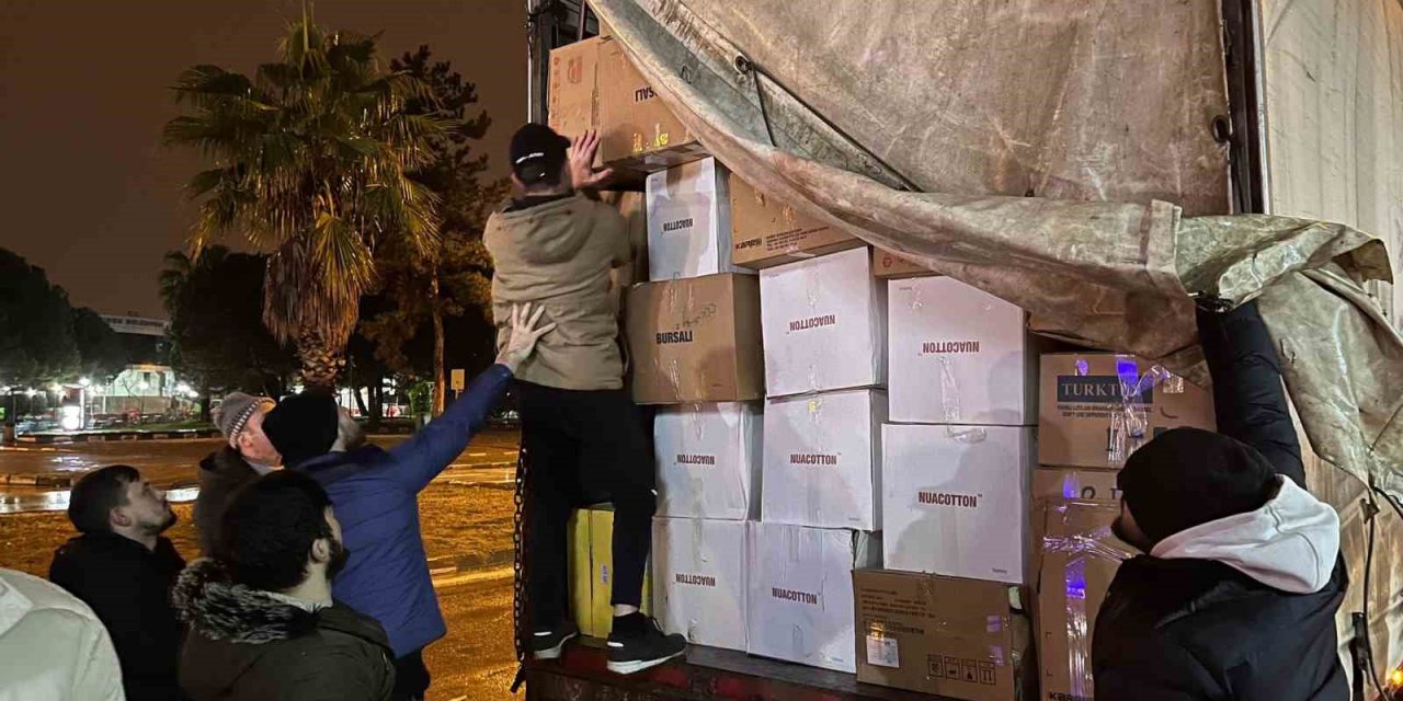 Gürsu deprem bölgesi için tek yürek oldu